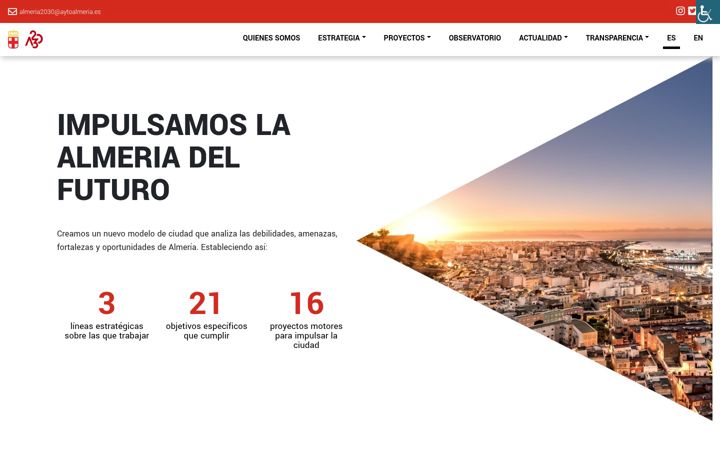 Skärmbild av almeria2030.es