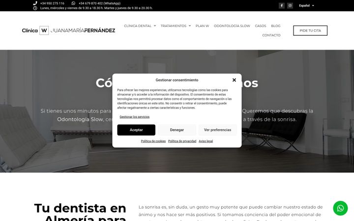 Screenshot of almeriadentista.com