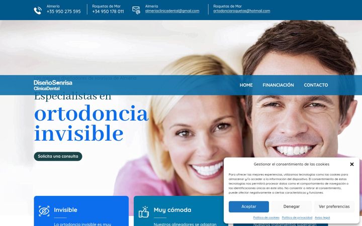 Screenshot of almeriaortodonciainvisible.com