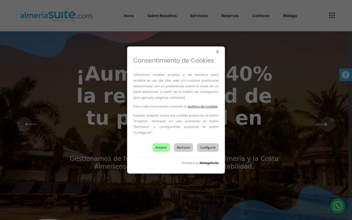Screenshot of almeriasuite.com