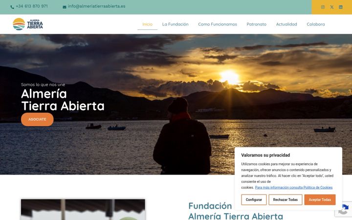 Screenshot stránky almeriatierraabierta.es