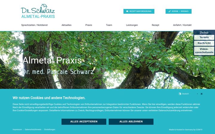 Screenshot of almetal-praxis.de