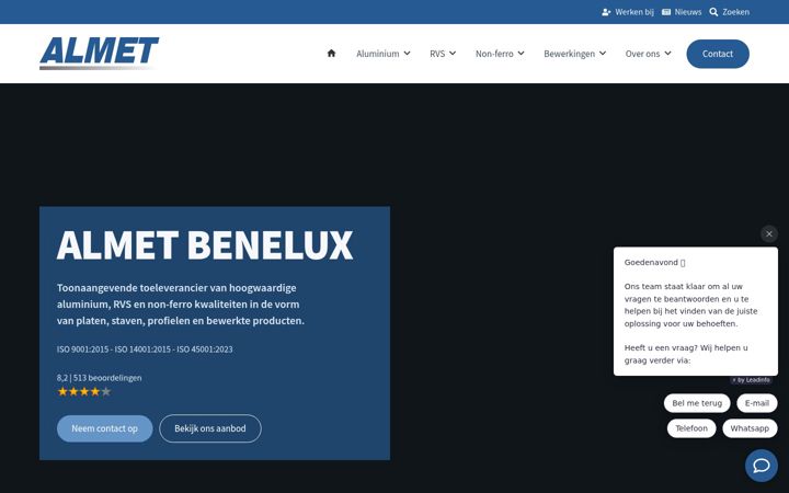 Screenshot of almetbenelux.eu