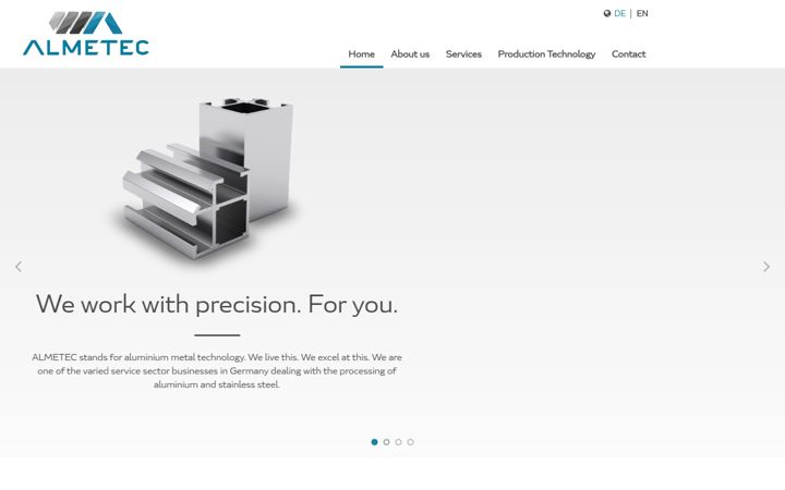 Screenshot of almetec.de