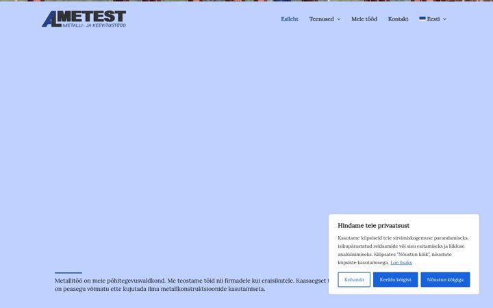 Screenshot of almetest.ee