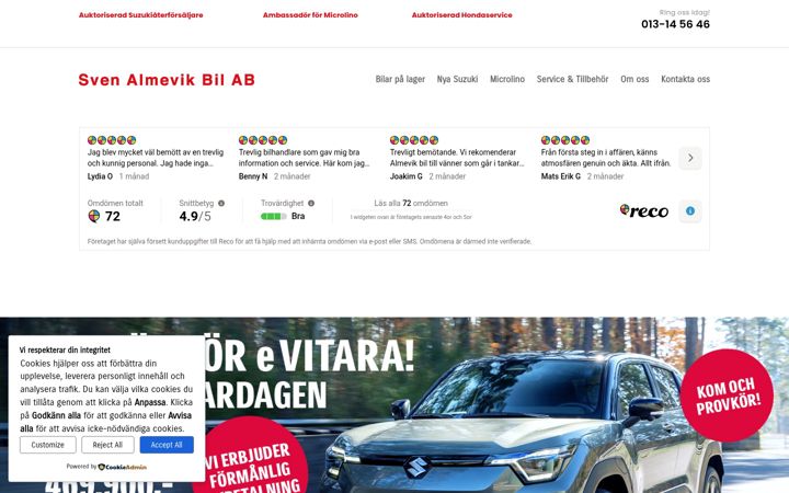Screenshot of almevikdreambusiness.se