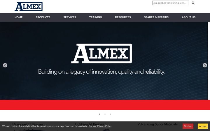 Screenshot of almex.com