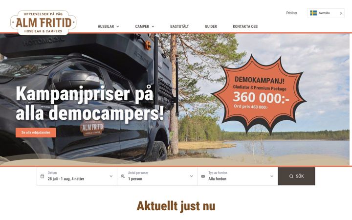 Skärmbild av almfritid.se