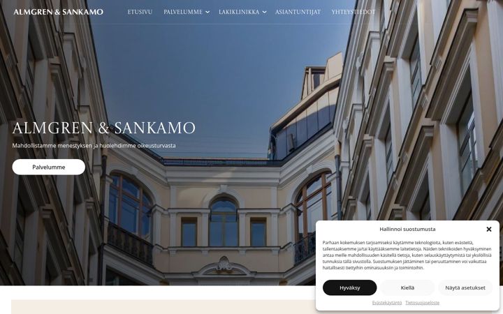 Screenshot of almgren-sankamo.fi