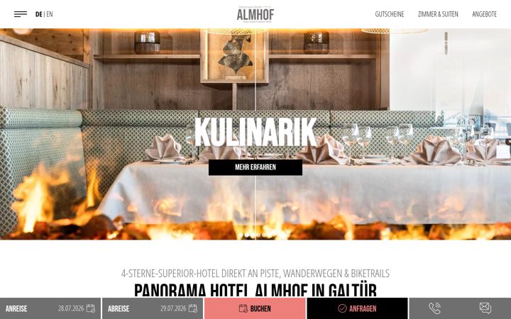 Screenshot of almhof-galtuer.at