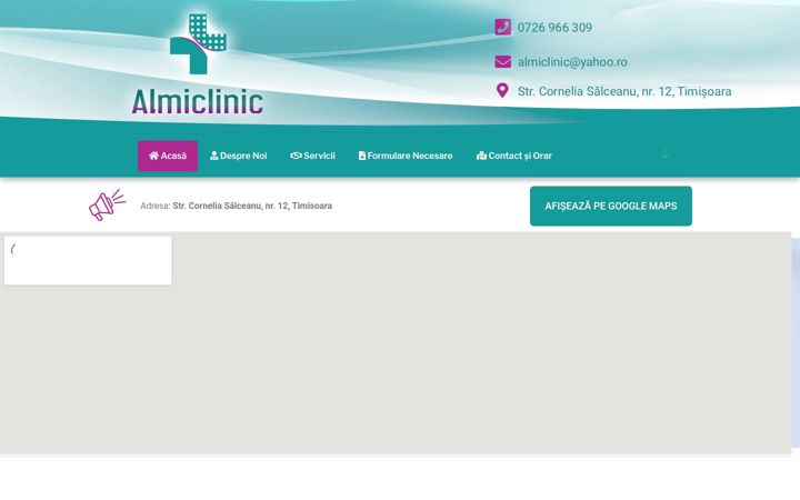 Screenshot of almiclinic.ro