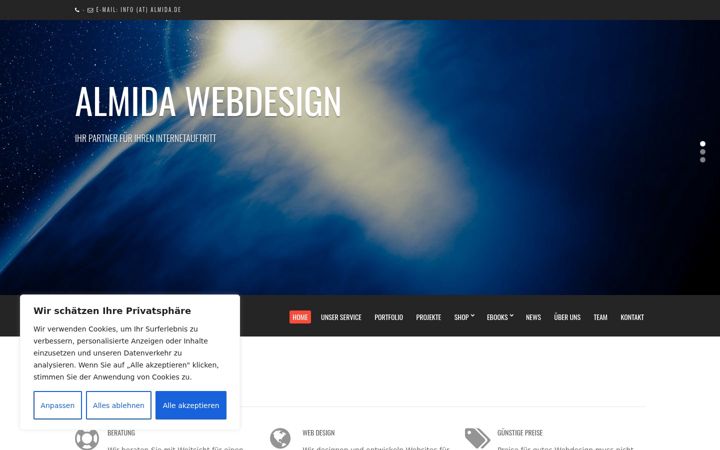 Screenshot of almida.de