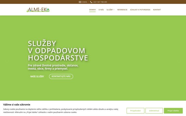 Screenshot of almieko.sk