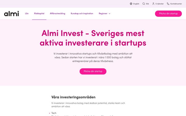 Screenshot of almiinvest.se