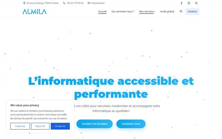Screenshot of almila.fr