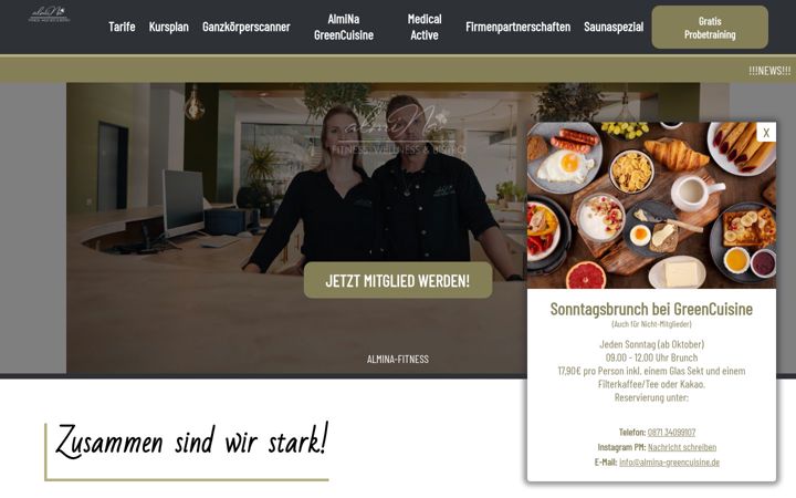 Screenshot of almina-fitness.de