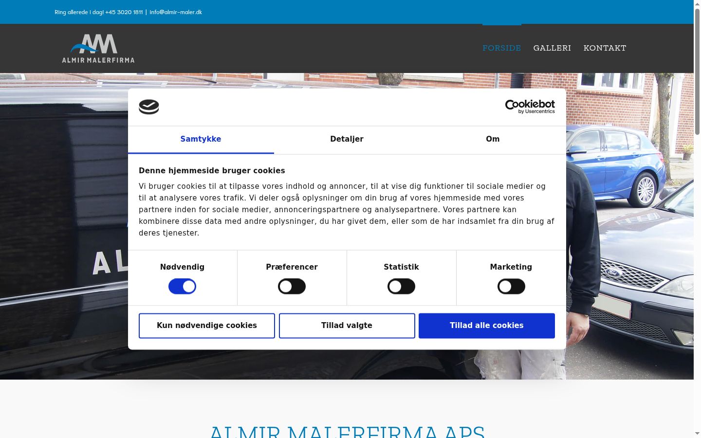 Screenshot tal-banner tal-kunsens muri qabel kwalunkwe interazzjoni