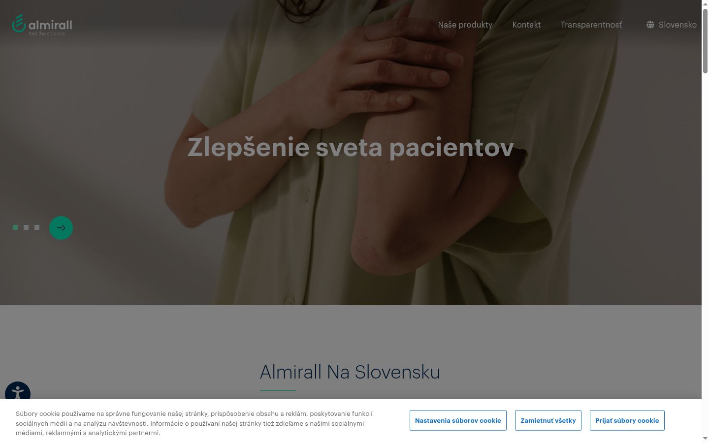 Screenshot del banner di consenso mostrato prima di qualsiasi interazione