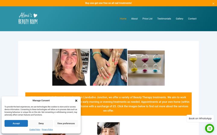 Ekrano kopija almisbeautyroom.co.uk