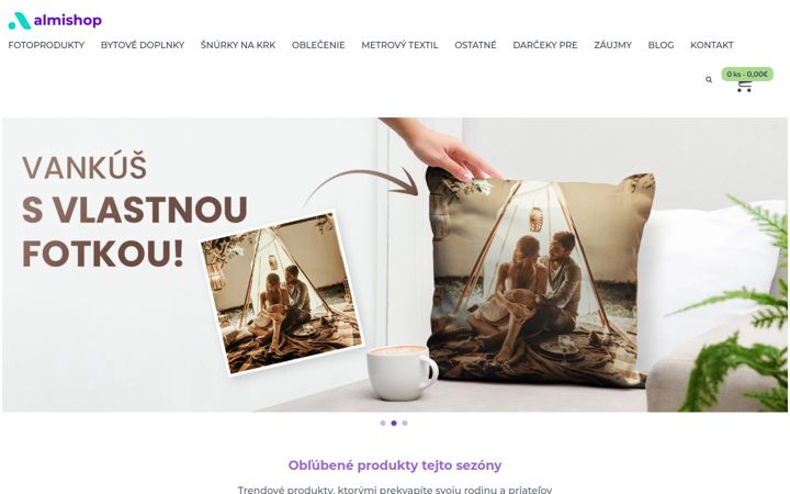 Screenshot of almishop.sk