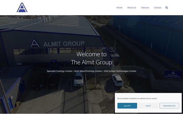 Captura de ecrã de almitgroup.co.uk
