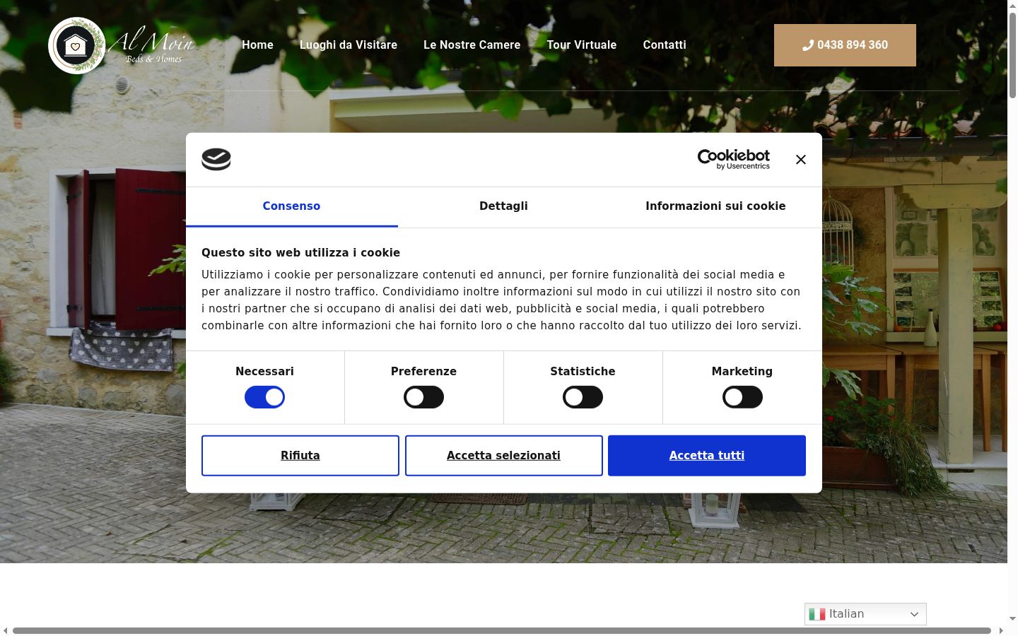 Screenshot tal-banner tal-kunsens muri qabel kwalunkwe interazzjoni