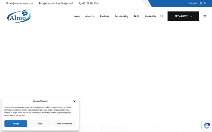 Screenshot von almolubricants.com