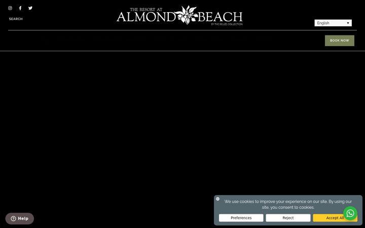 Screenshot of almondbeachresortbelize.com