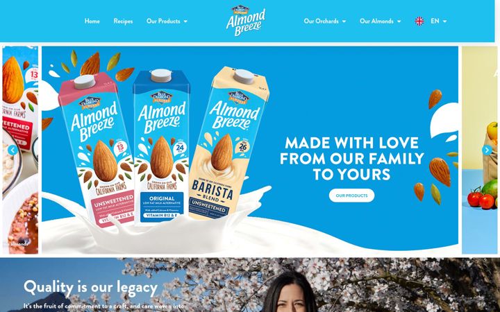 Screenshot of almondbreeze.co.uk