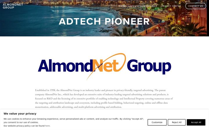 Screenshot of almondnet.com