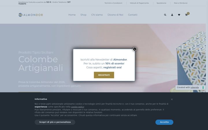 Snímek obrazovky almondor.com