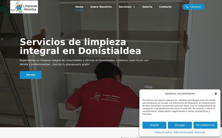 Screenshot of almortzalimpiezas.com