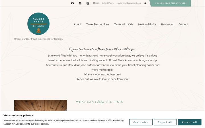 Screenshot of almostthereadventures.com