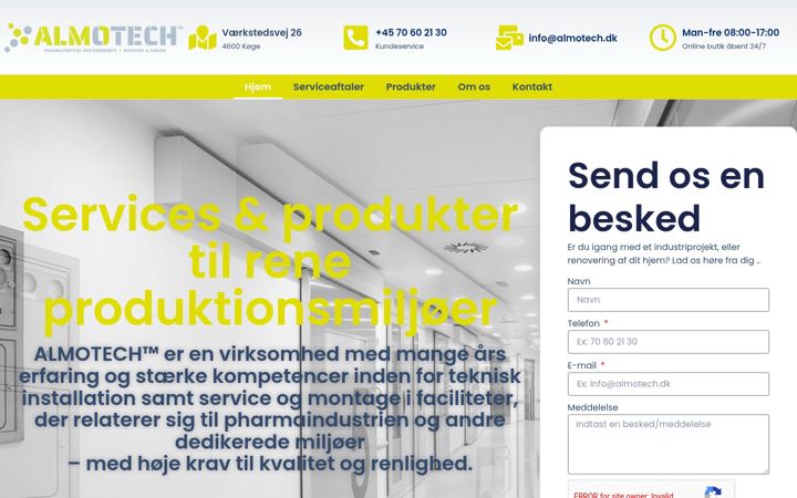 Screenshot of almotech.dk