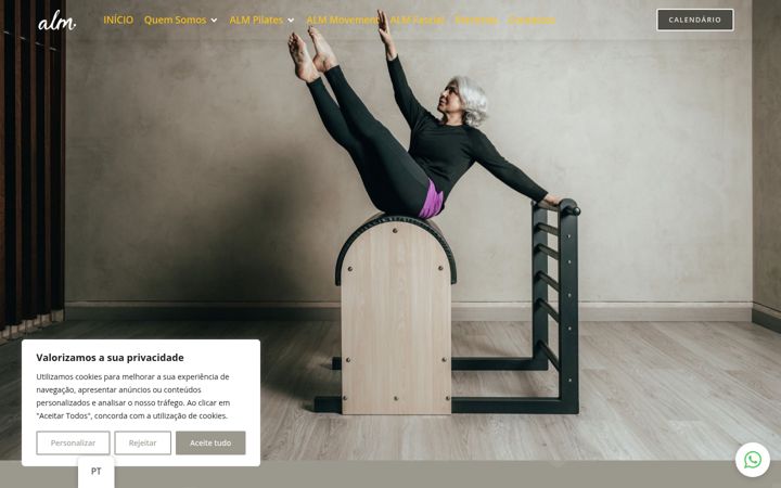 Skærmbillede af almpilates.com