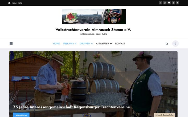 Skærmbillede af almrausch-stamm.de