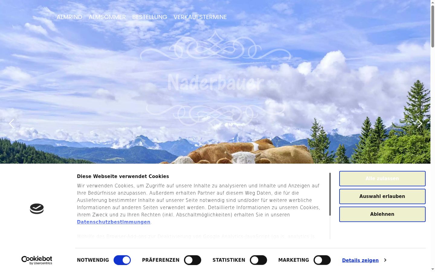 Screenshot tal-banner tal-kunsens muri qabel kwalunkwe interazzjoni