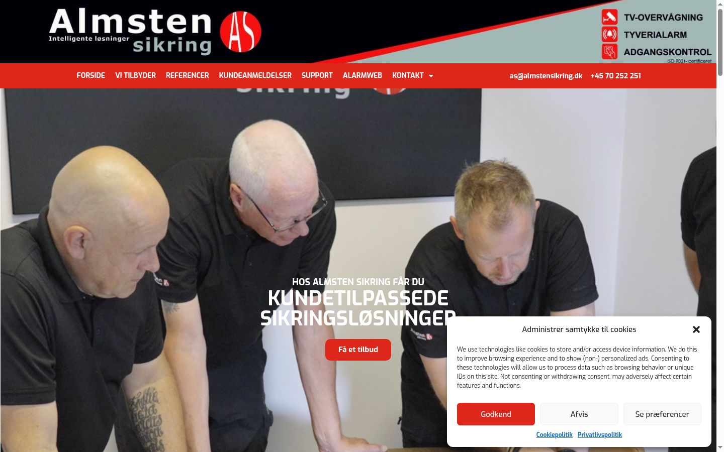 Screenshot van de toestemmingsbanner zoals getoond vóór enige interactie