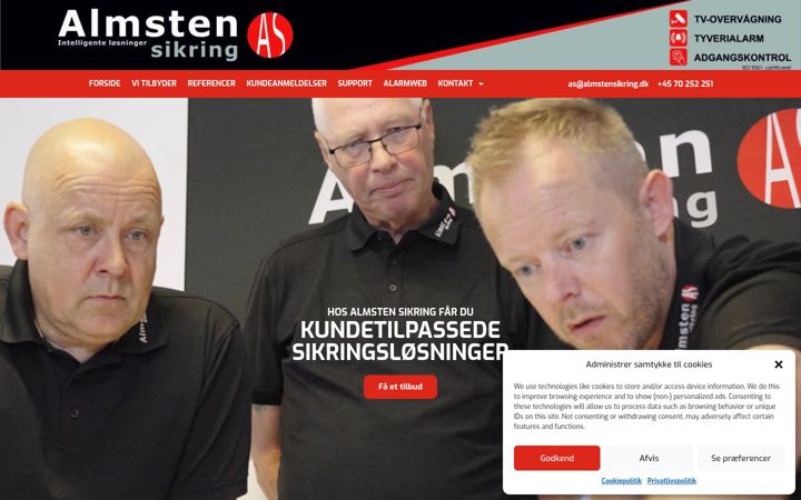Screenshot of almstensikring.dk