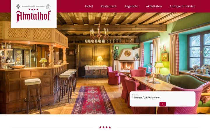 Screenshot of almtalhof.at
