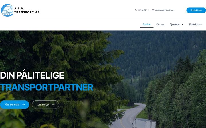Screenshot of almtransport.no