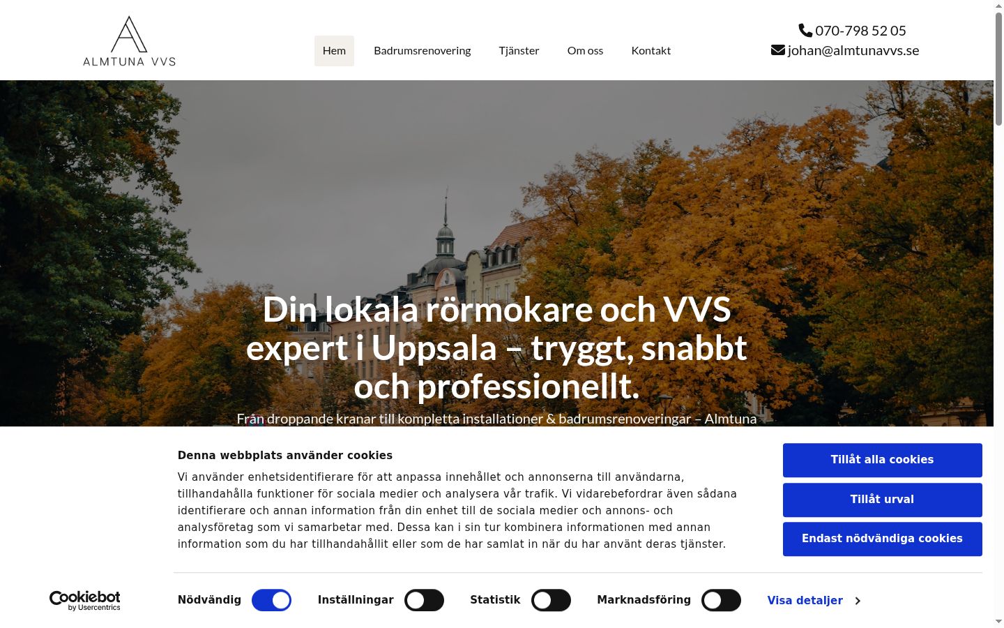 Screenshot of the consent banner shown before any interaction