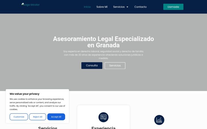 Screenshot of almudeansanchezabogada.com
