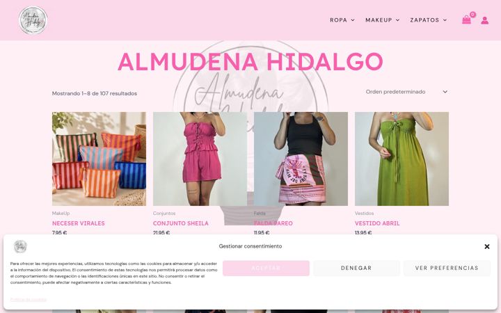 Screenshot von almudenahidalgo.com