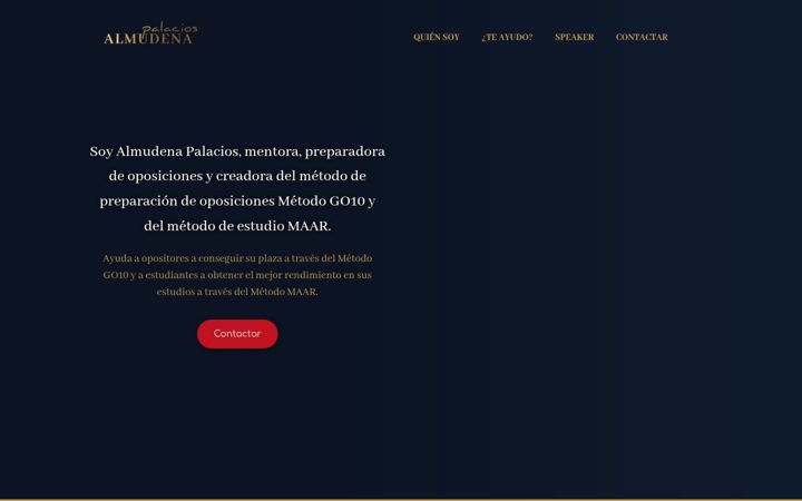 Screenshot of almudenapalacios.com