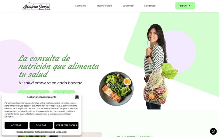 Screenshot of almudenasantos.es