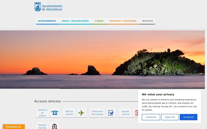 Screenshot of almunecar.es