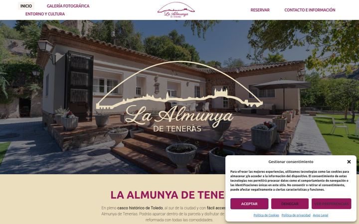 Screenshot stránky almunyatoledo.es