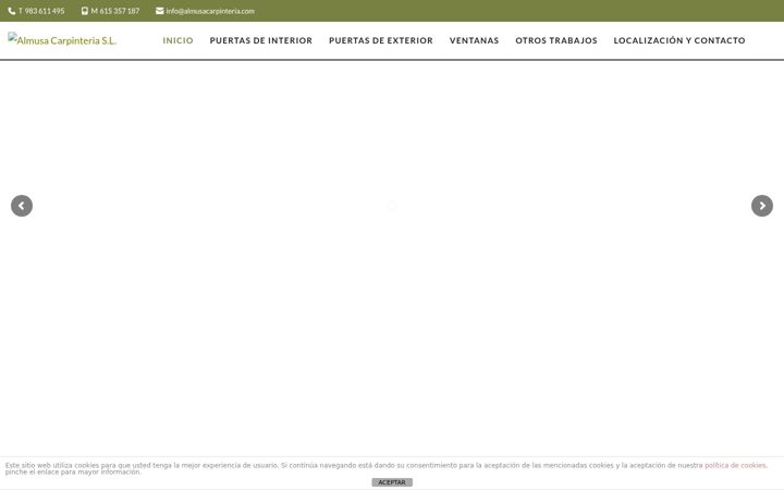 Screenshot of almusacarpinteria.com