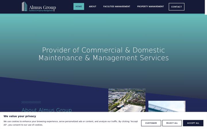 Screenshot of almusgroup.co.uk